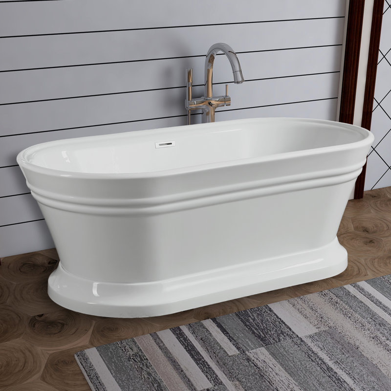 Vanity Art 59" x 30" Freestanding Soaking Bathtub & Reviews Wayfair